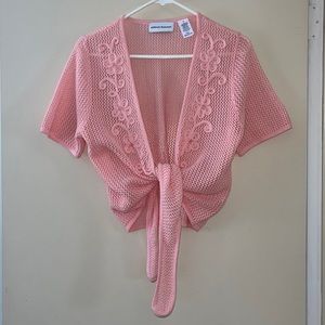 NWOT Alfred Dunner front tie woven cardigan